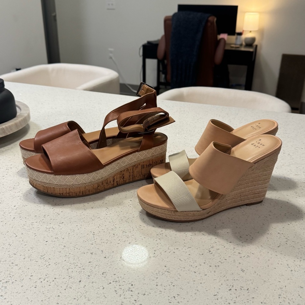 A New Day Brown Wedge Shoes with Platform Soles